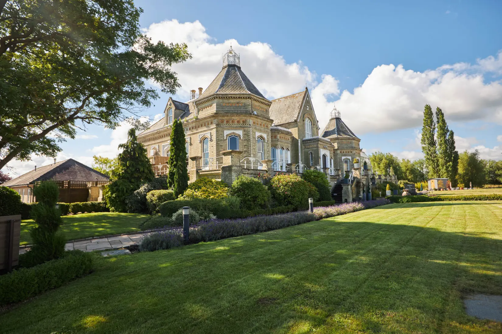 An image of a outside shot of Eden hall