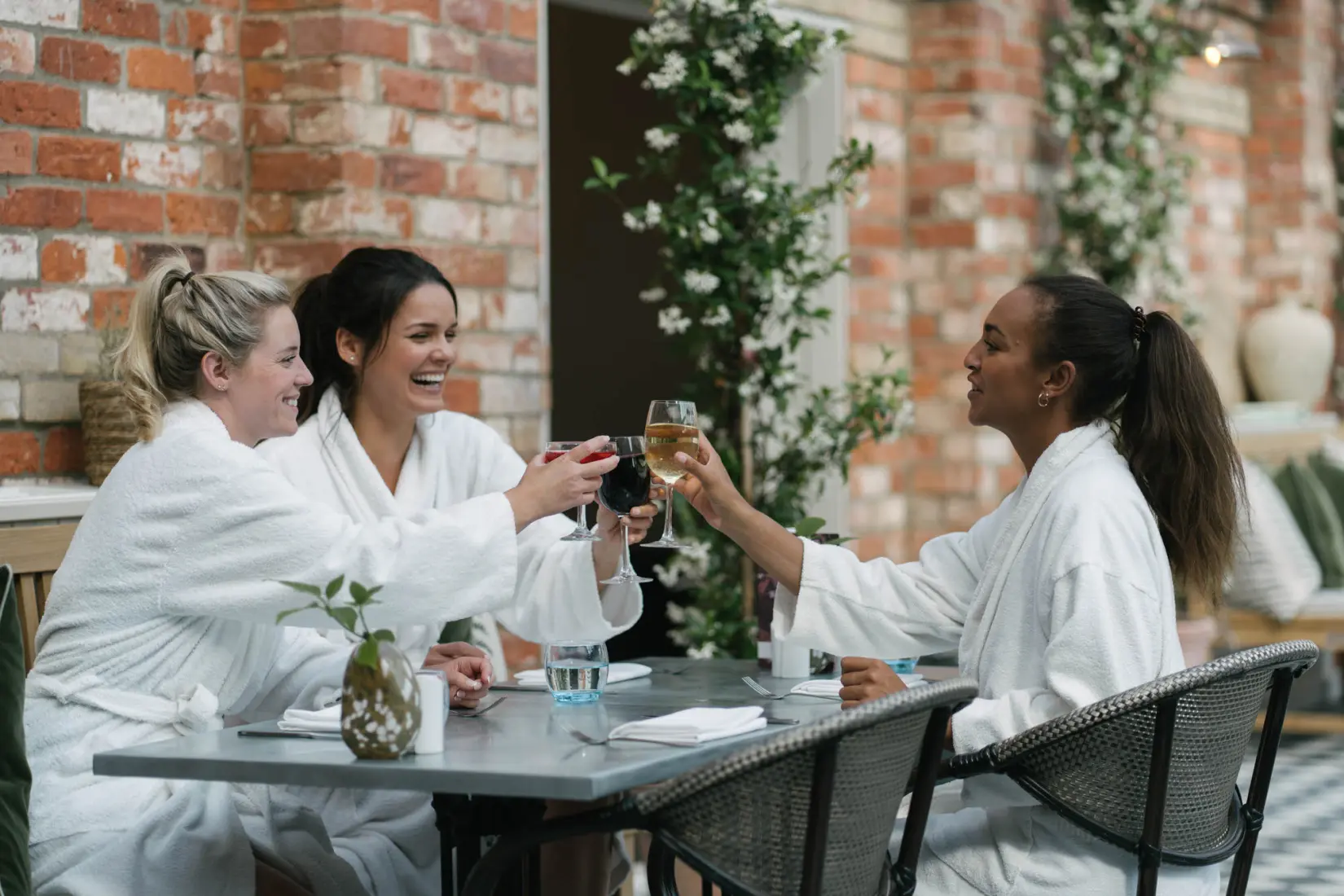 An image of women relaxing at Eden Hall