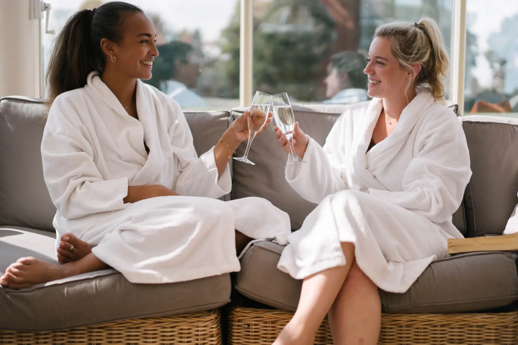 An image of women relaxing at Eden Hall