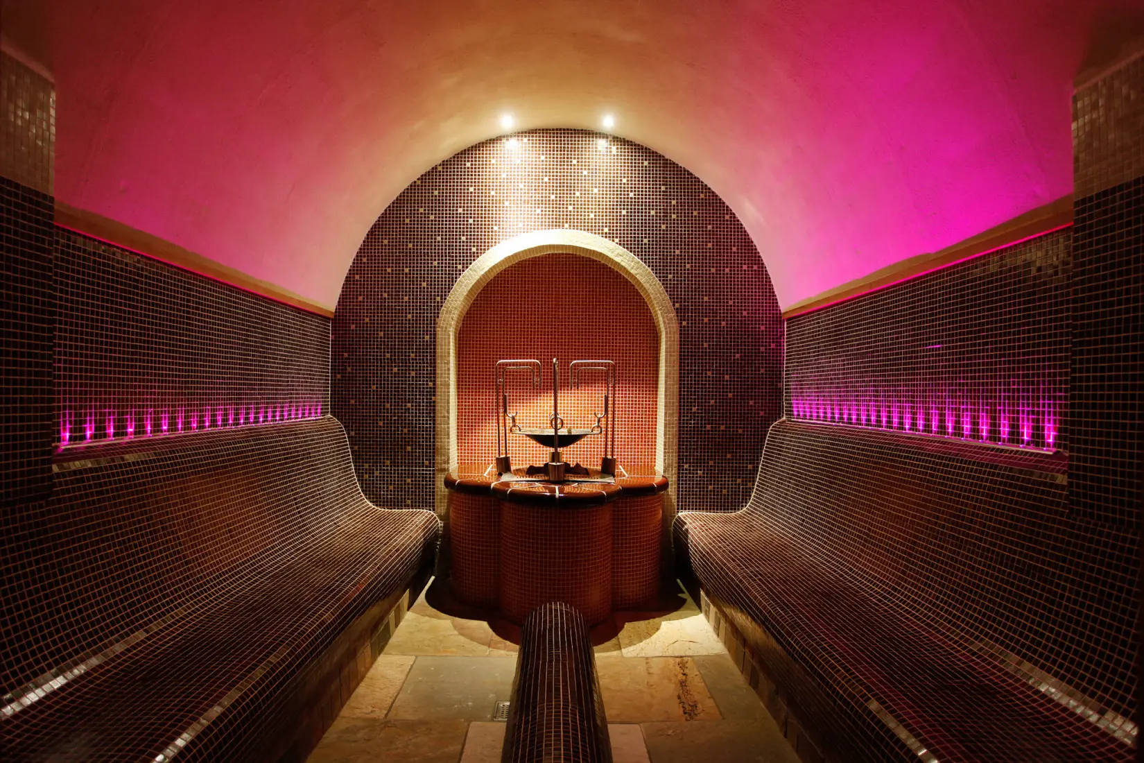 An image of the steam rooms at Eden Hall