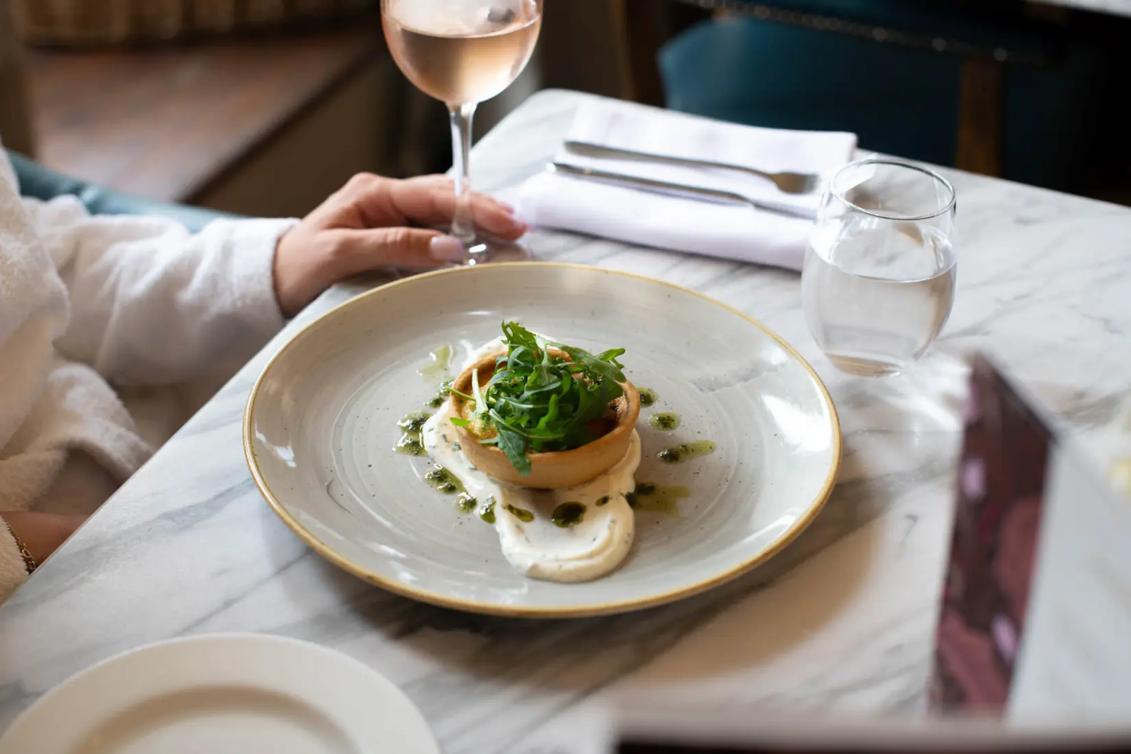 An image of one of the meals at Eden Hall