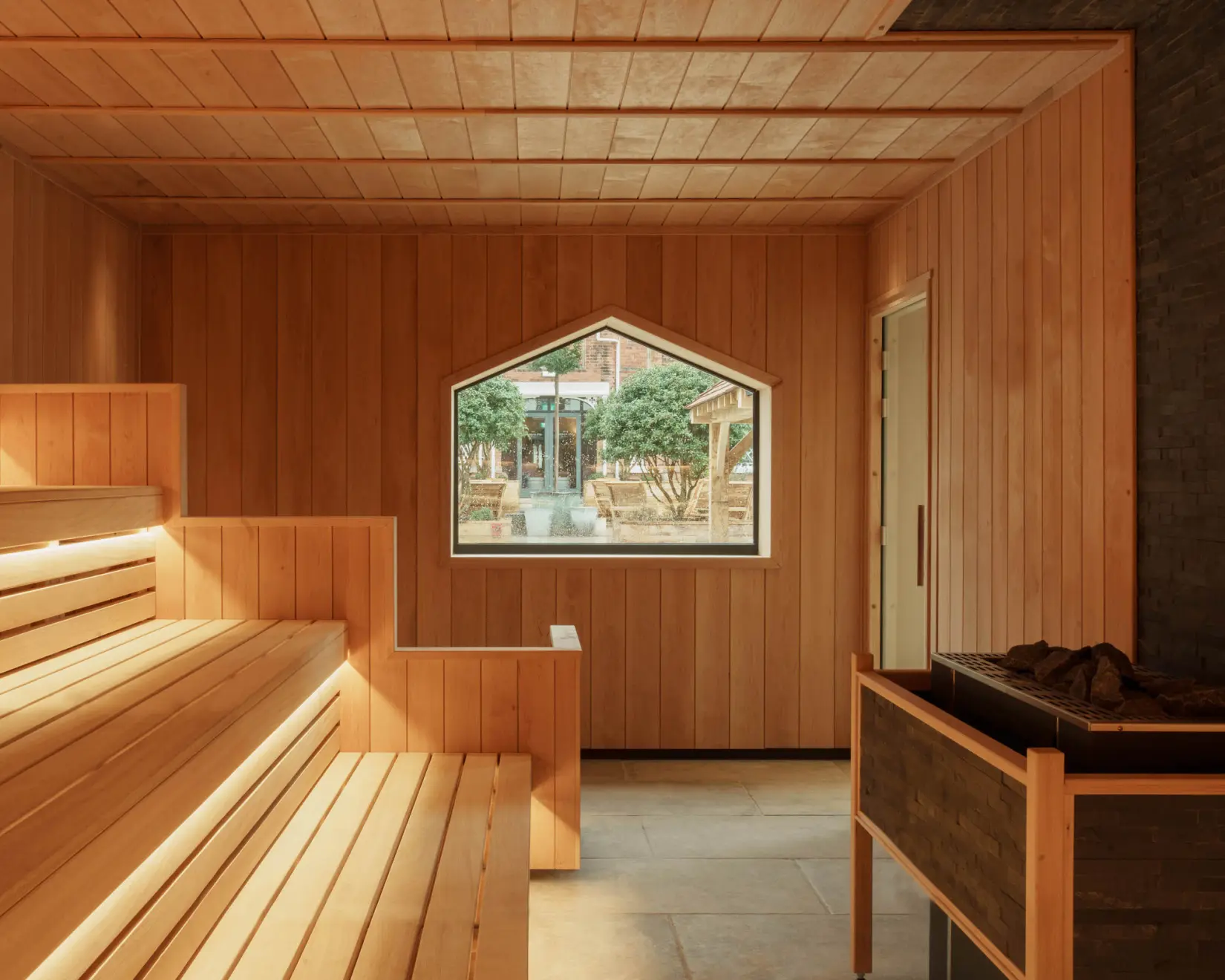 An image of the sauna rooms at Eden Hall