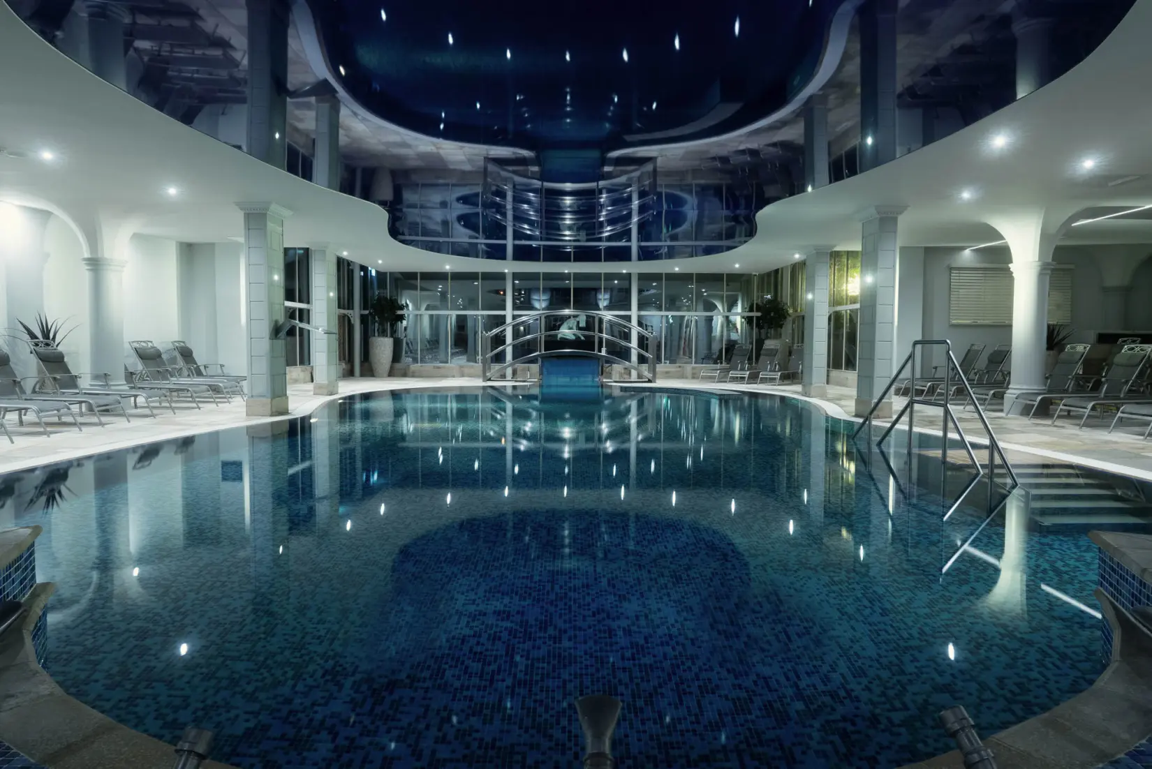 An image of one of the indoor pools at Eden Hall