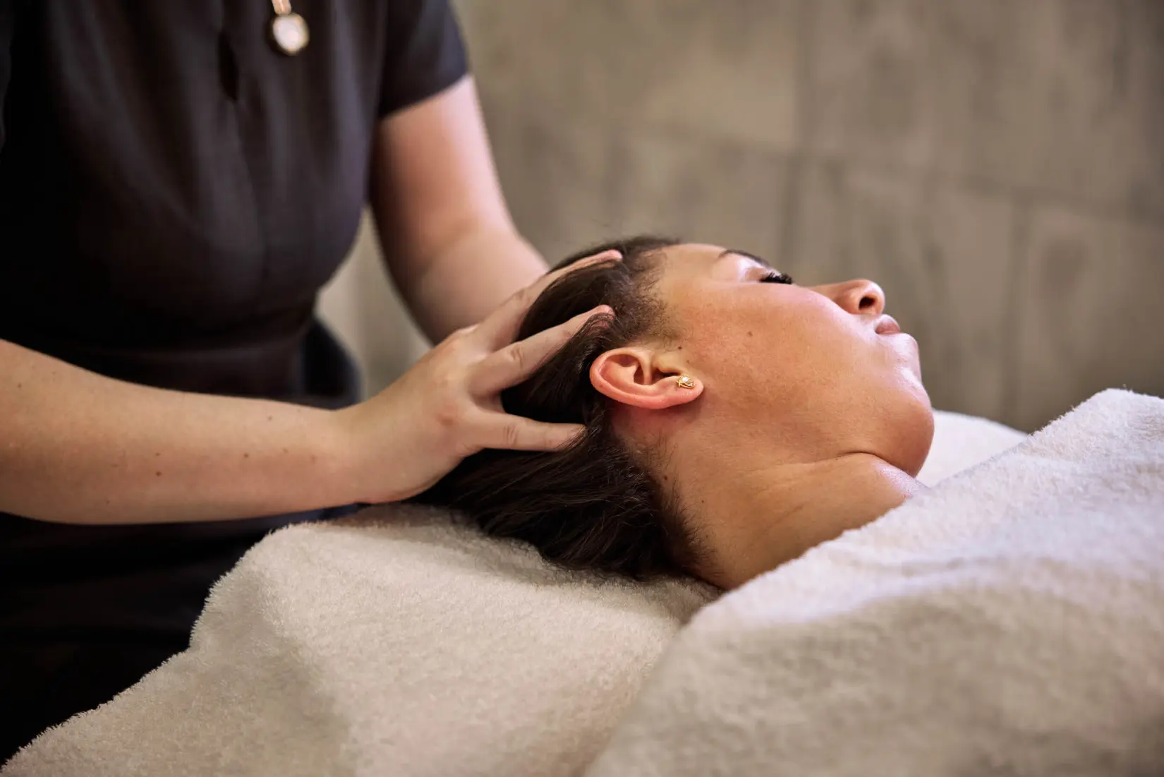 An image of a massage treatment at Eden Hall