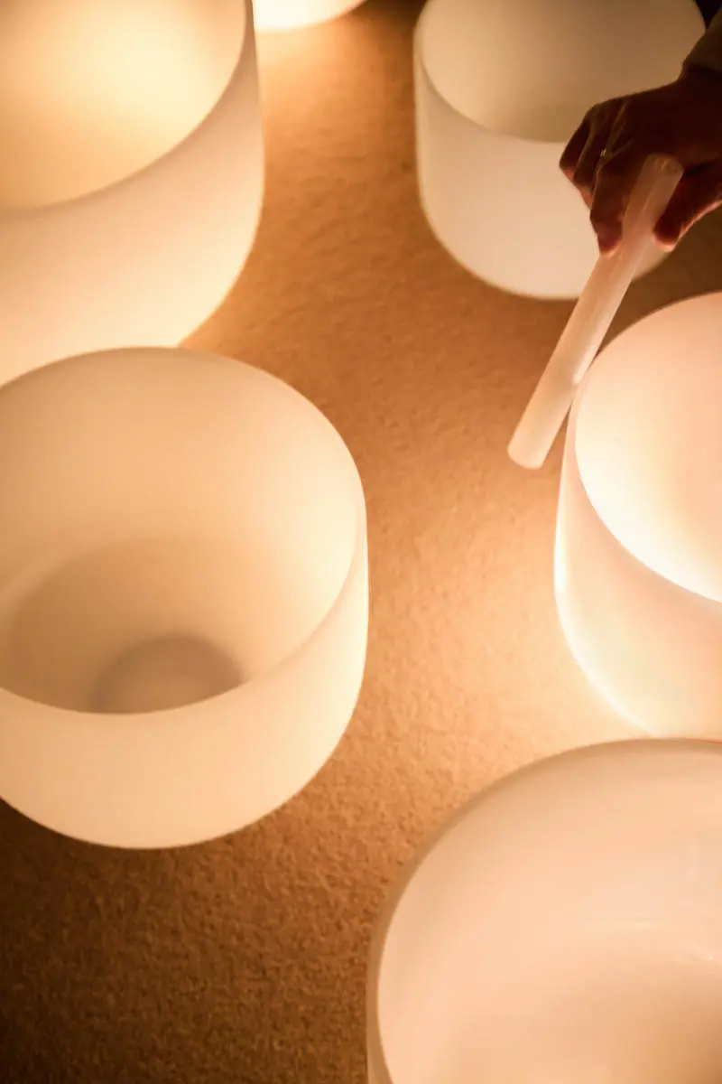 An image of sound baths at Eden Hall