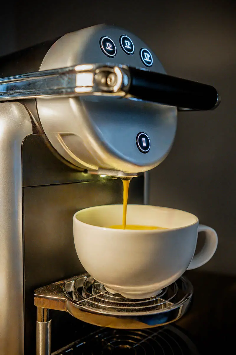 An image of a coffee machine at Hoar Cross Hall
