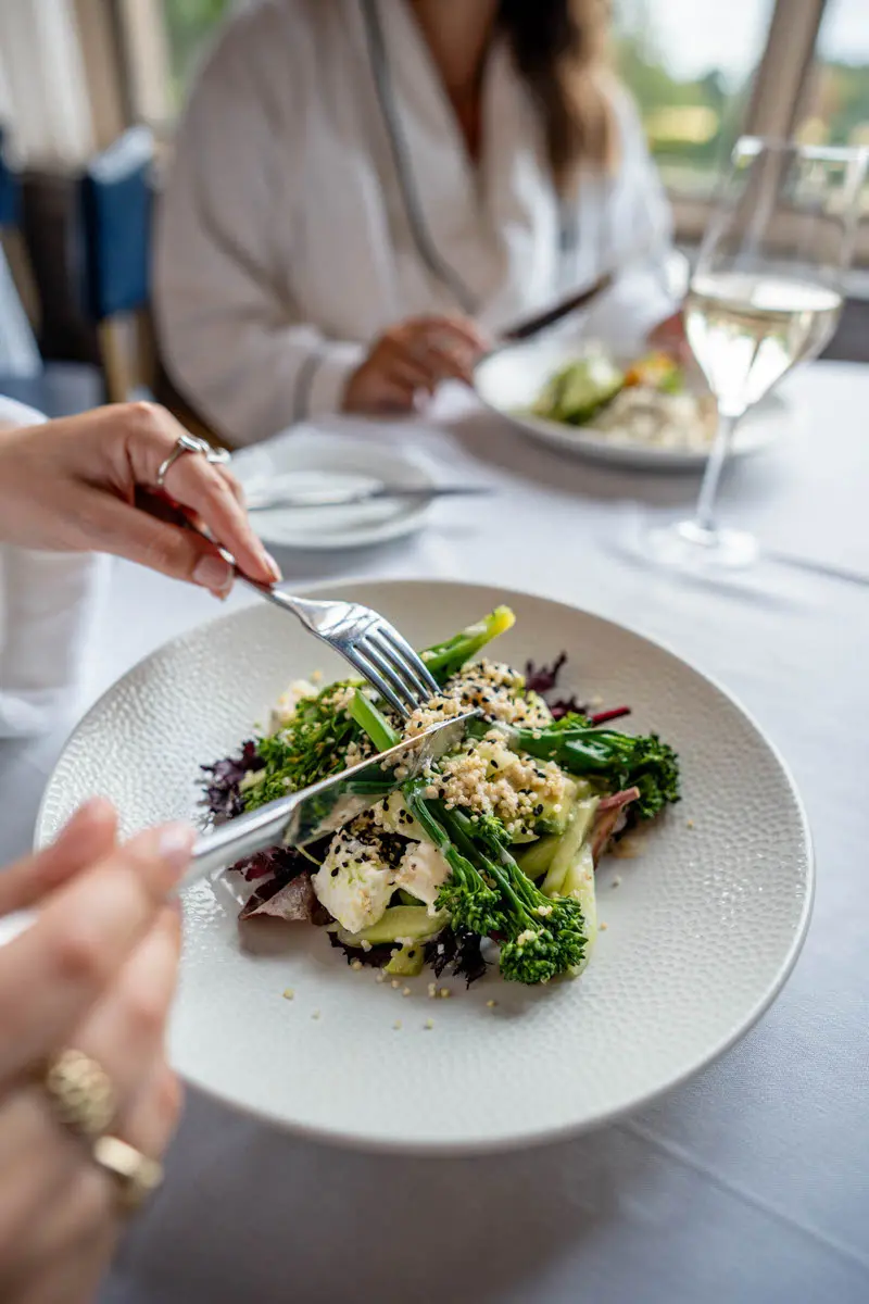 An image of a meal at Hoar Cross Hall