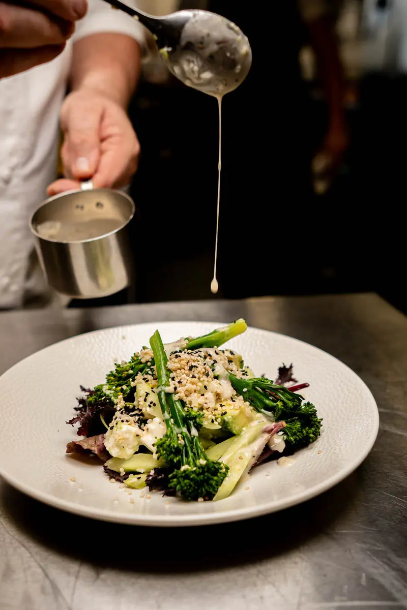 An image of a meal at Hoar Cross Hall