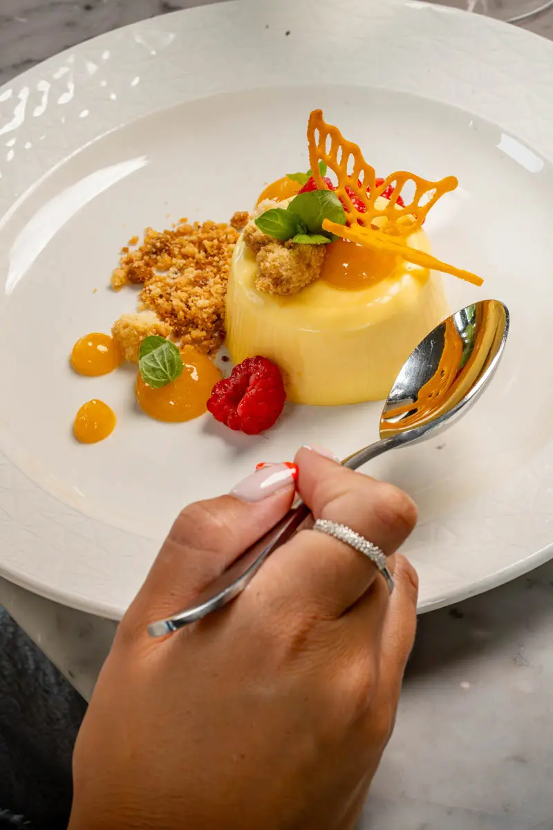 An image of a dessert at Hoar Cross Hall