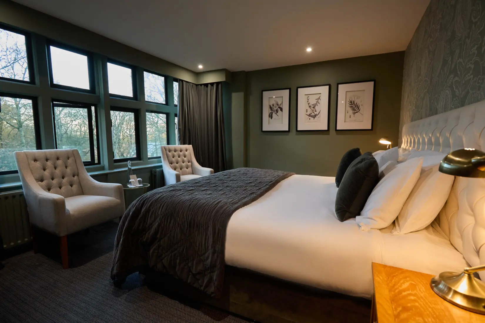 An image of a bedroom at Hoar Cross Hall