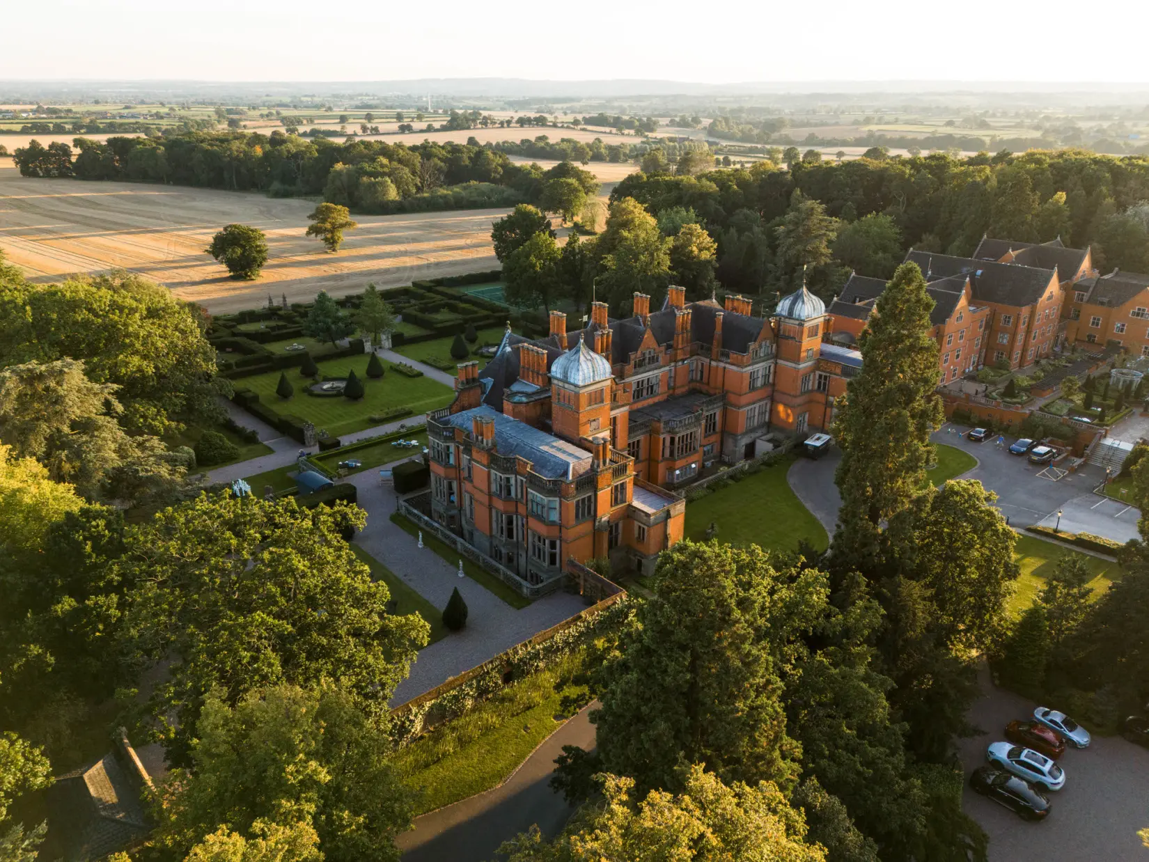 An image of the exterior at Hoar Cross Hall