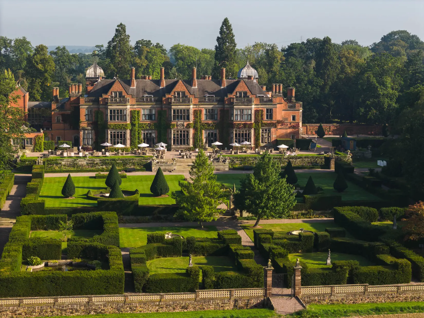 An image of the exterior at Hoar Cross Hall