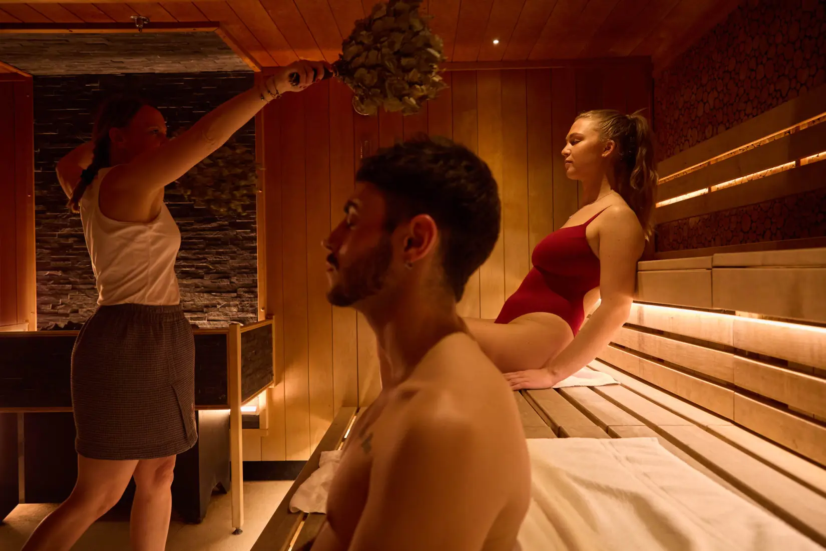 An image of one of the saunas at Hoar Cross Hall