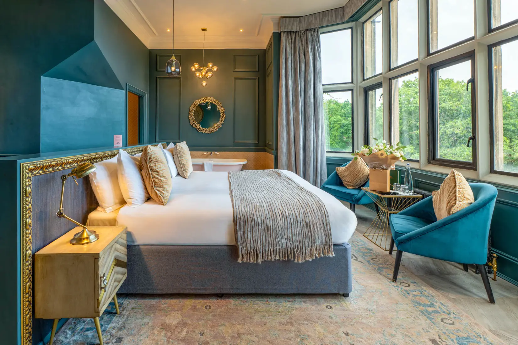 An image of one of the rooms at Hoar Cross Hall