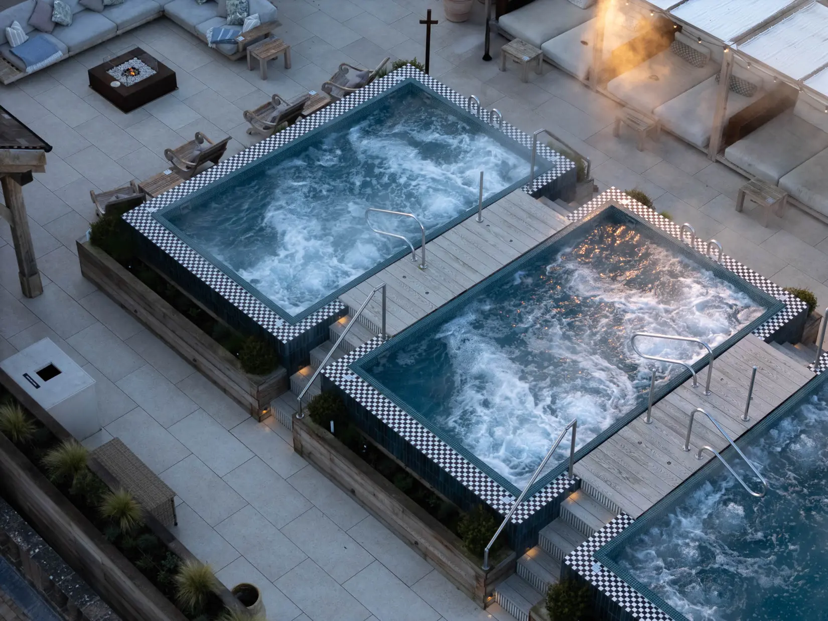 An image of the terrace at Hoar Cross Hall