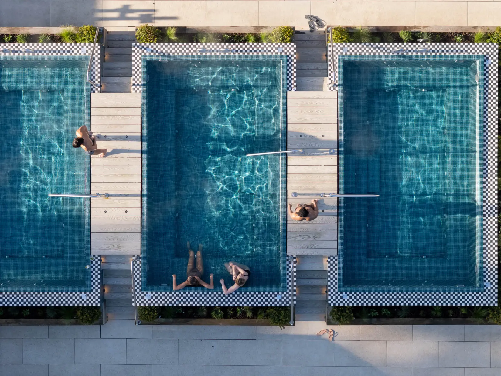 An image of the terrace pools at Hoar Cross Hall