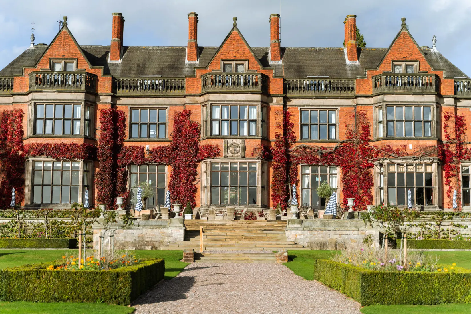 An image of the exterior at Hoar Cross Hall