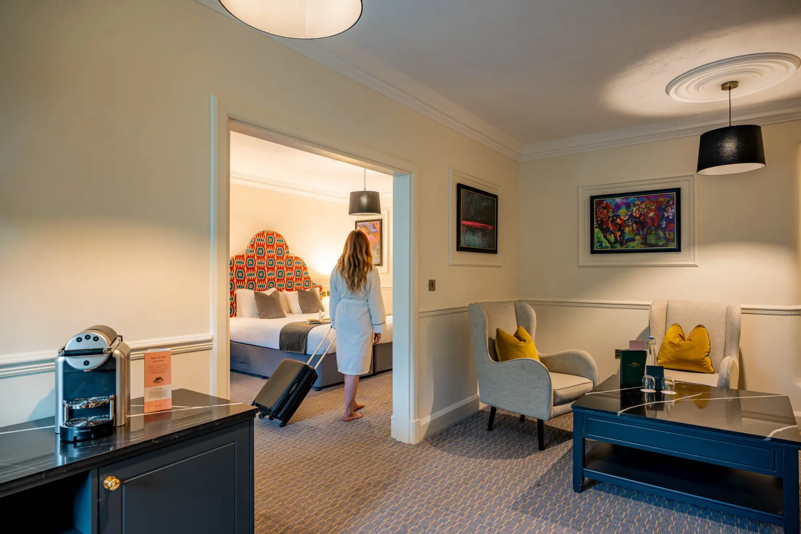 An image of one of the rooms at Hoar Cross Hall