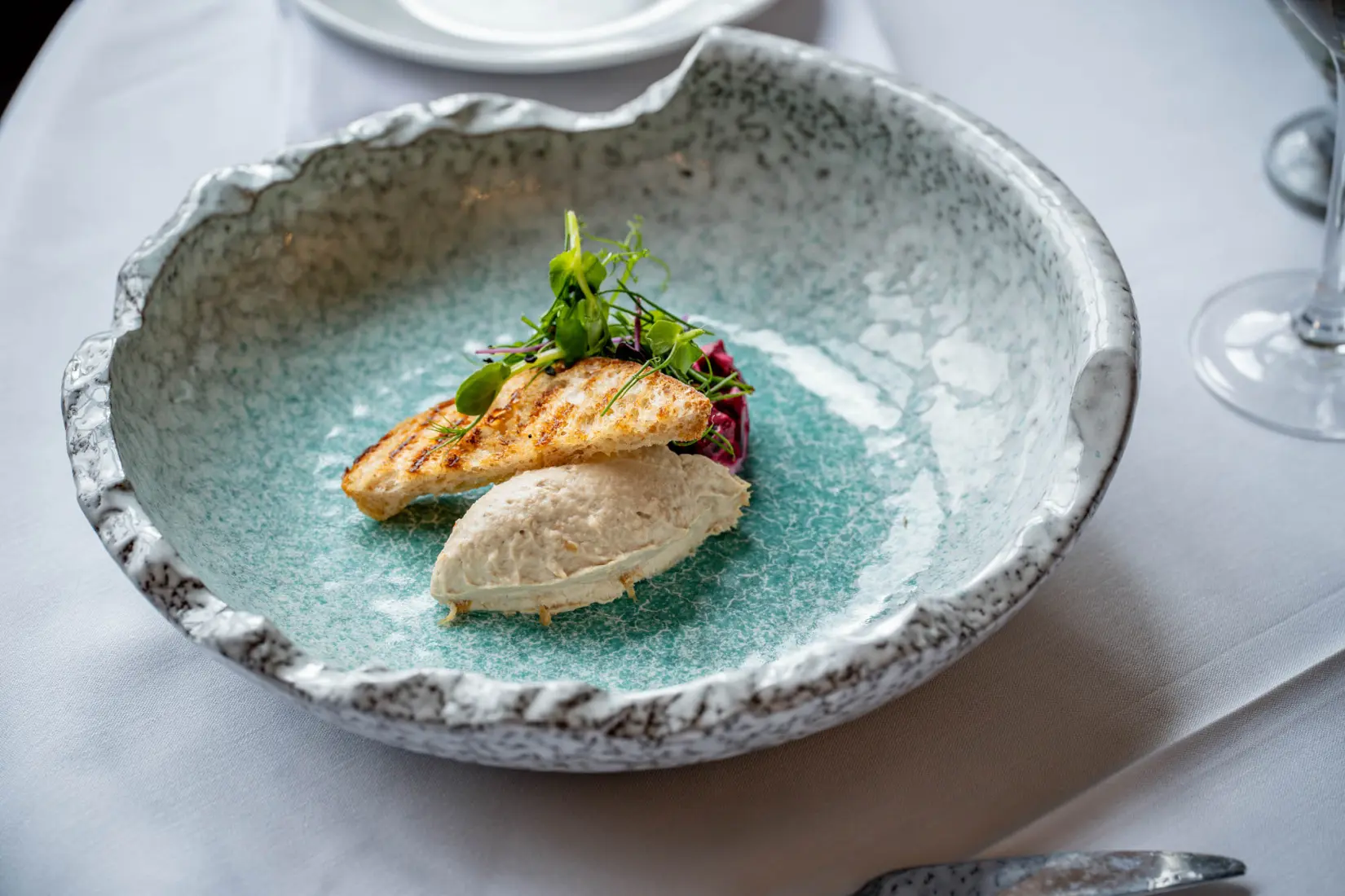 An image of a meal at Hoar Cross Hall