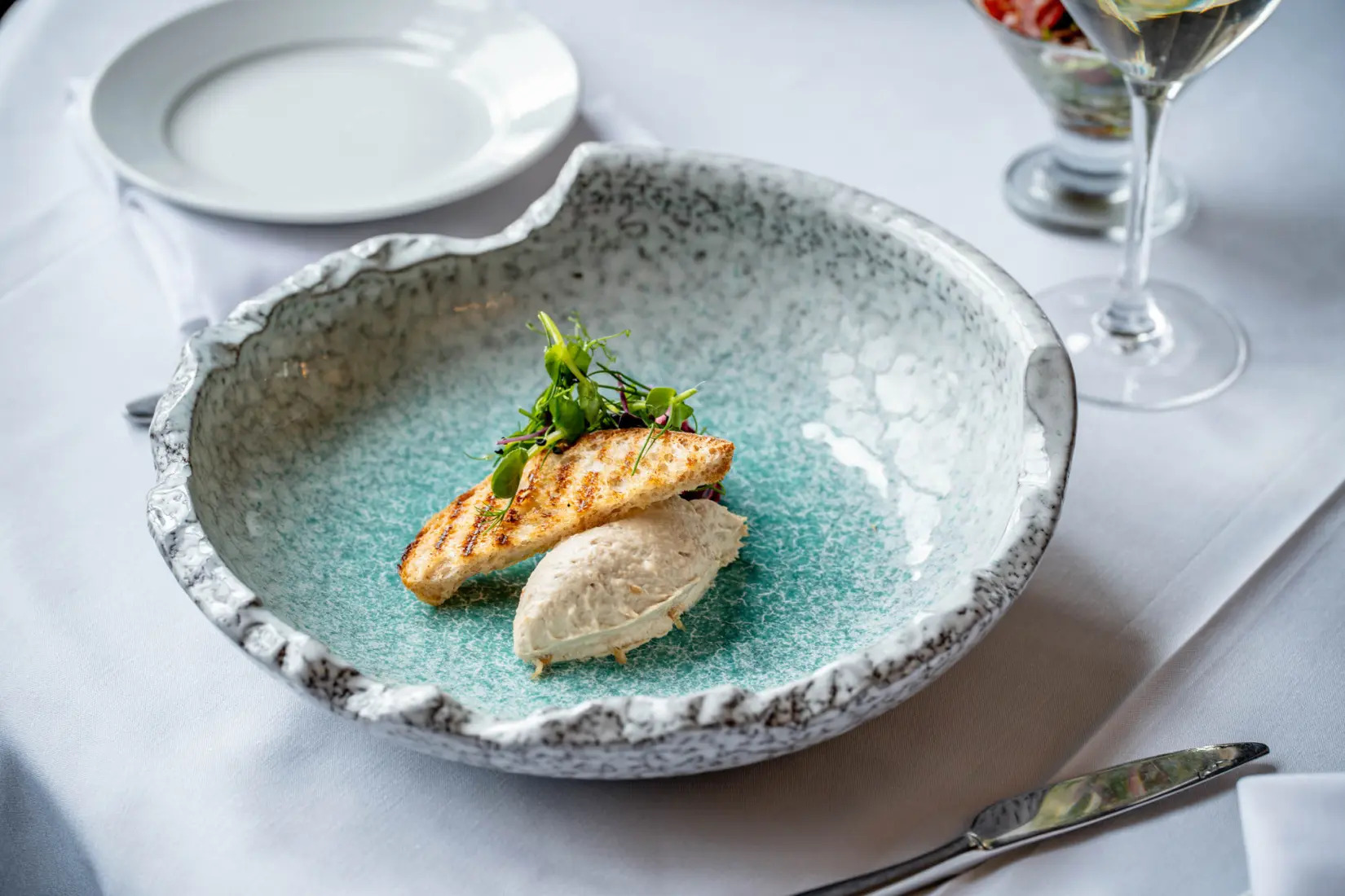 An image of a meal at Hoar Cross Hall