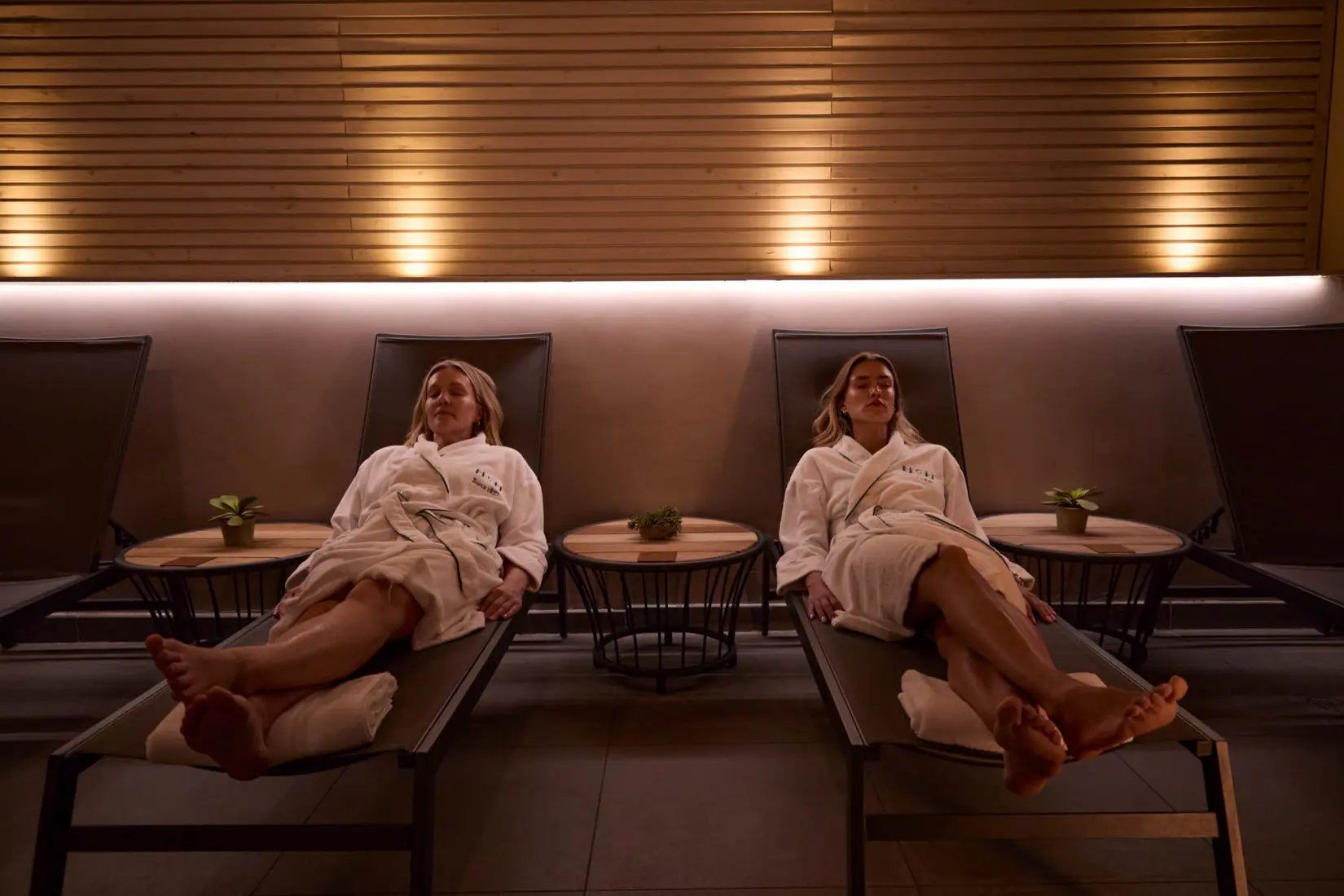 An image of women on the spa beds at Hoar Cross Hall