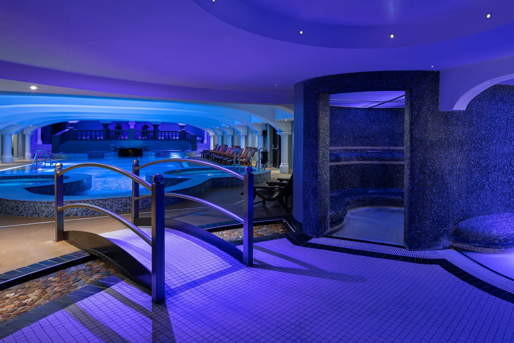 An image of one of the cold plunge rooms at Hoar Cross Hall