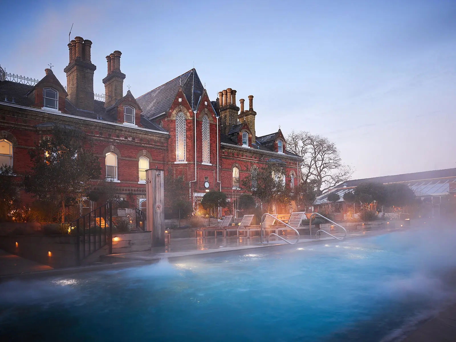Outdoor Spa Garden Twilight