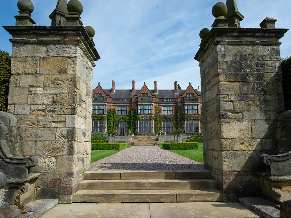 Hoar Cross Hall exterior garden walls