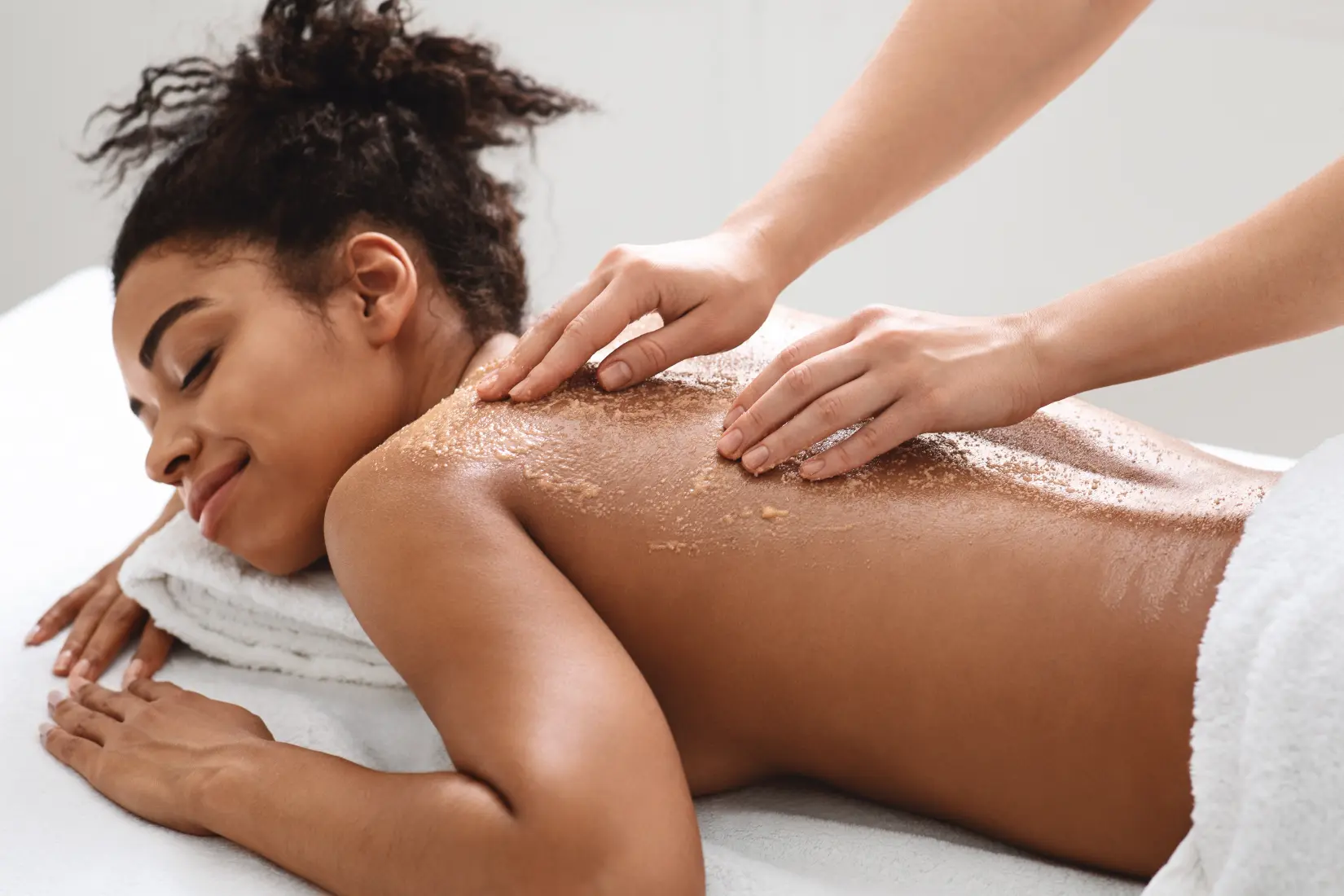 Image of guest experiencing a scrub