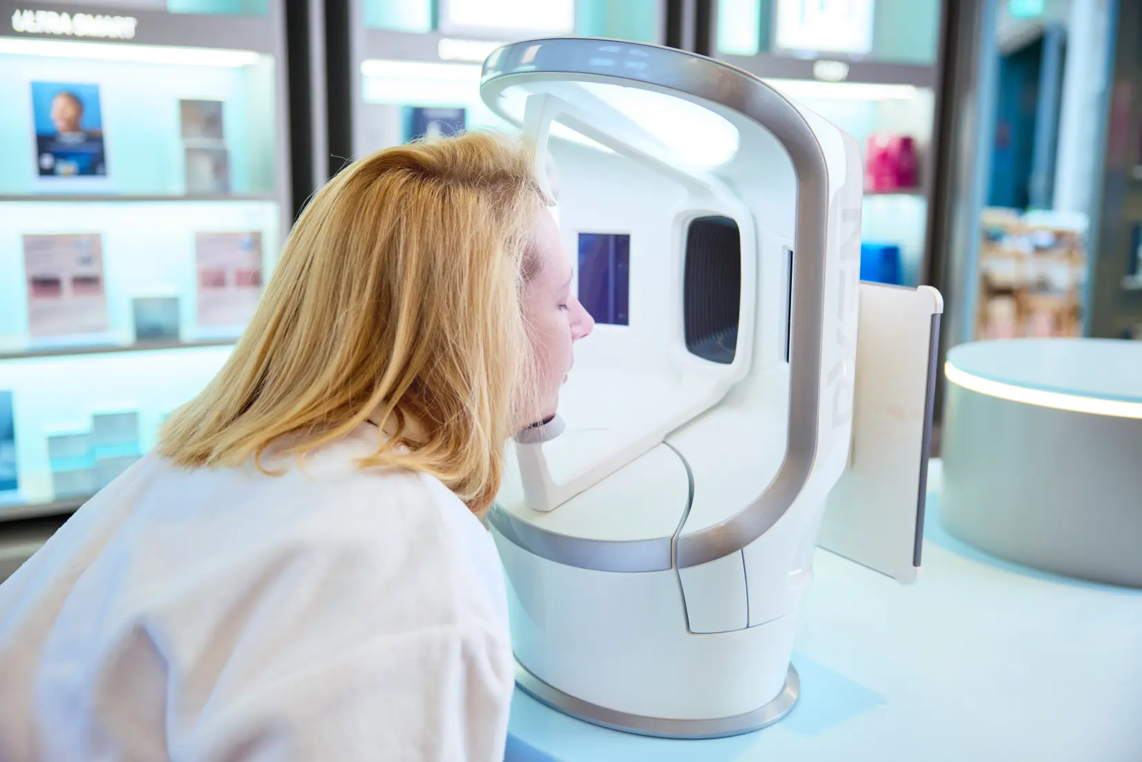 Guest experiencing the NEXA skin consultation
