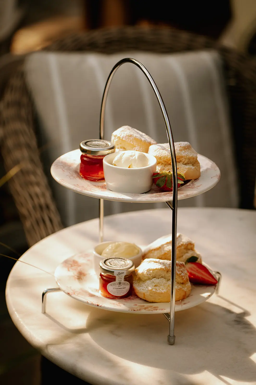Traditional afternoon tea served with handcrafted pastries and freshly prepared sandwiches